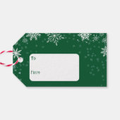 Moderne Groene Lijn Vakantie Foto Gift Labels Cadeaulabel (Achterkant Horizontaal)