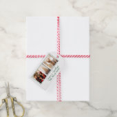 Moderne Groene Lijn Vakantie Foto Gift Labels Cadeaulabel (Met Touw)