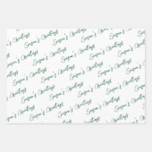 Moderne groene lijn vakantie inpakpapier vel (Voorkant)