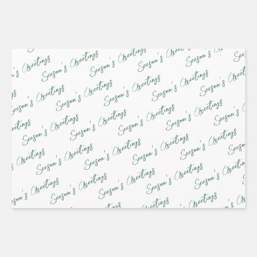 Moderne groene lijn vakantie inpakpapier vel (Voorkant)