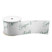 Moderne groene lijn vakantie satijnen lint (Spoel)