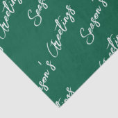 Moderne groene lijn vakantie tissuepapier (Detail)