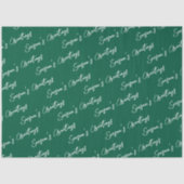 Moderne groene lijn vakantie tissuepapier (Voorkant)