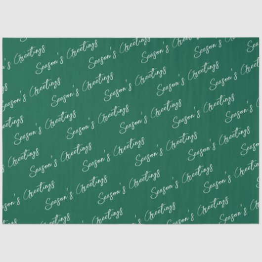 Moderne groene lijn vakantie tissuepapier (Voorkant)