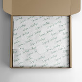 Moderne groene lijn vakantie tissuepapier