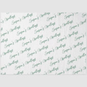 Moderne groene lijn vakantie tissuepapier (Voorkant)