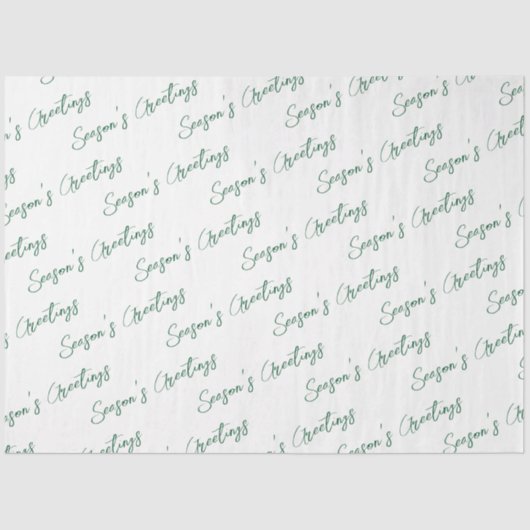 Moderne groene lijn vakantie tissuepapier (Voorkant)