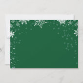Moderne groene lijn vlakke vakantie fotokaart feestdagenkaart (Achterkant)