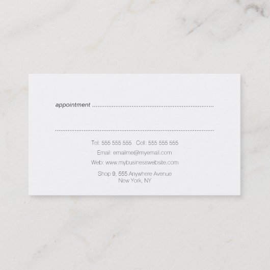 Moderne groene lijnen Waterverf artiest Afsprakenkaartje (Achterkant)