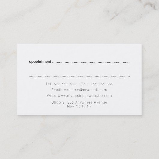 Moderne groene lijnen Waterverf artiest Afsprakenkaartje (Achterkant)