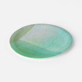 Moderne groene lijnen Waterverf artiest Papieren Bordje (Gekanteld)