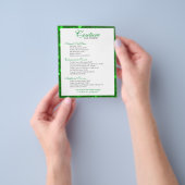 Moderne groene lijst met het glitter-menu Bokeh Flyer (Hand)