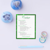 Moderne groene lijst met het glitter-menu Bokeh Flyer (Enkel)