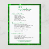 Moderne groene lijst met het glitter-menu Bokeh Flyer (Voorkant)