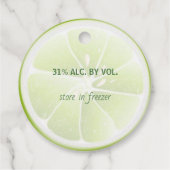 Moderne Groene Limoen Fruit Limecello Bedankjes Labels (Achterkant)