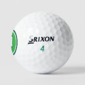 Moderne groene Logo Bold Monogram met leeftijd Golfballen (Logo)