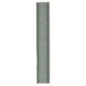 Moderne groene loper met ingewikkeld wit ontwerp (Voorkant)