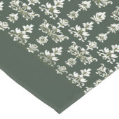 Moderne groene loper met ingewikkeld wit ontwerp (Hoek)