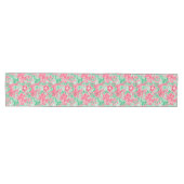 Moderne groene magenta preppy kersttafel runner medium tafelloper (Horizontaal)
