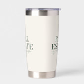 Moderne Groene Makelaar Geïsoleerde Drinkbeker (Links)