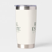 Moderne Groene Makelaar Geïsoleerde Drinkbeker (Rechts)