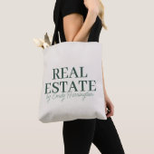 Moderne Groene Makelaar Tote Bag (Dichtbij)