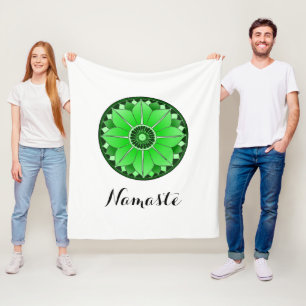 Moderne Groene Mandala Namaste Fleece Deken