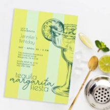 Moderne Groene Margarita Cocktail Verjaardagsfeest