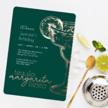 Moderne Groene Margarita Fiesta Verjaardagsfeest