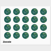 Moderne Groene Margarita Fiesta Verjaardagsfeest Ronde Sticker (Vel)