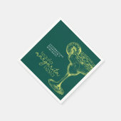 Moderne Groene Margarita Fiesta Verjaardagsfeest Servet (Hoek)