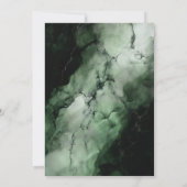Moderne Groene Marmeren Bruiloft Bewaar de Datum Save The Date (Achterkant)