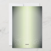 Moderne groene metalen kerstboom allerkerstelijkst feestdagenkaart (Achterkant)