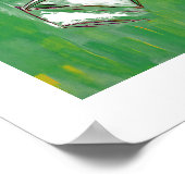 Moderne groene, milieuvriendelijke Abstracte Art C Poster (Hoek)