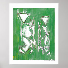Moderne groene, milieuvriendelijke Abstracte Art C Poster