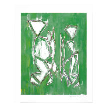 Moderne Groene Milieuvriendelijke Abstracte Kunst