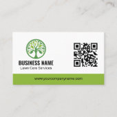 Moderne groene milieuvriendelijke gazon zorg QR-co Visitekaartje (Voorkant)