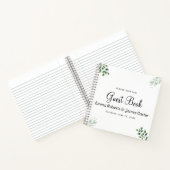 Moderne Groene Minimalistische Gastendoos Notitieboek (Binnen)