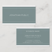 Moderne, groene, minimalistische ontwerpluxe met r visitekaartje (Voorkant / Achterkant)