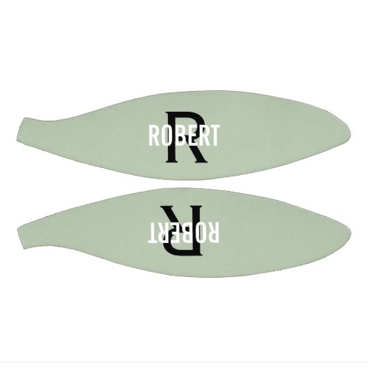 Moderne groene monogram, basketbal (Panelen)