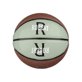 Moderne groene monogram, basketbal