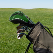Moderne Groene Monogram Golfhoes Voor Heren Golfheadcover (Insitu)