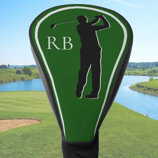 Moderne Groene Monogram Golfhoes Voor Heren Golfheadcover