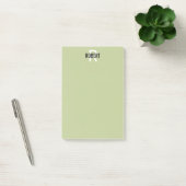 Moderne groene monogram post-it® notes (Kantoor)