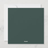 Moderne groene multi foto vrolijk kerstscript feestdagenkaart (Achterkant)