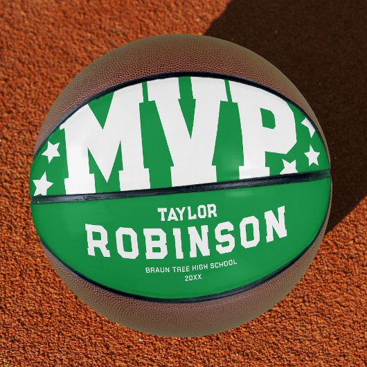 Moderne groene MVP-basketbalgeschenk Basketbal