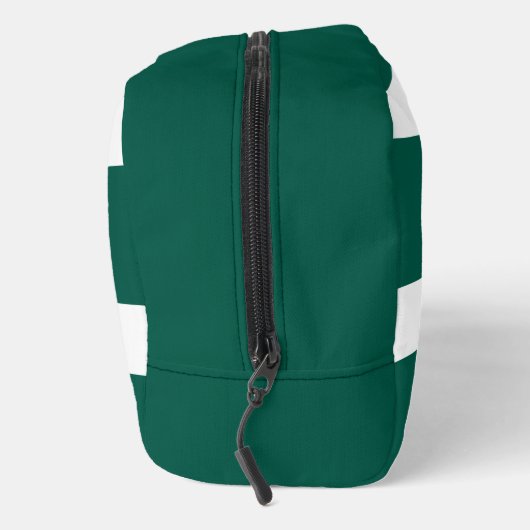 Moderne groene naam toilettasje (Rechts)