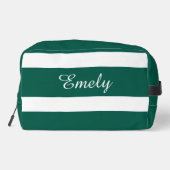 Moderne groene naam toilettasje (Achterkant)