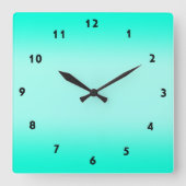 Moderne groene natuur van de gradiënt van de Water Vierkante Klok (Voorkant)