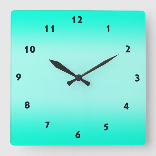 Moderne groene natuur van de gradiënt van de Water Vierkante Klok (Voorkant)